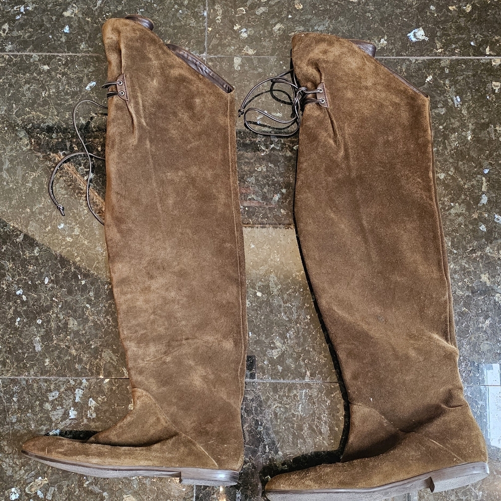 Giuseppe Zanotti Brown Suede Over-the-Knee Boots Size 41